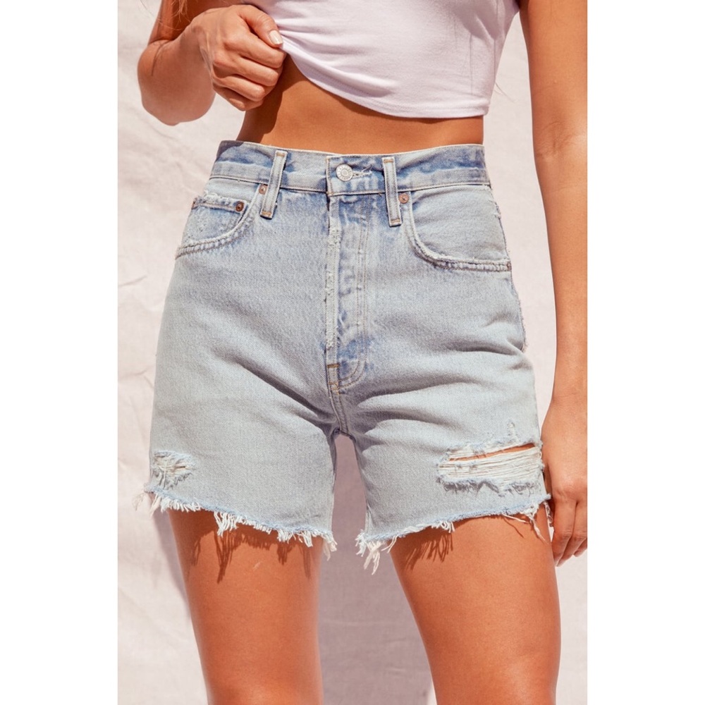 AGOLDE Riley High Rise Slim Leg Shorts - Picture 5 of 12